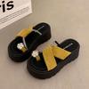 Niche Design Thick-soled Cover Toe Cool Slippers Women's Outer Wear 2025 Summer New Small Height-increasing Muffin Sandals