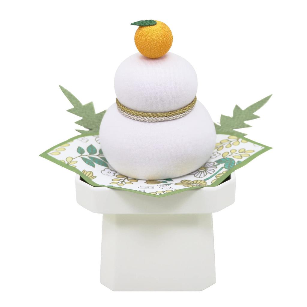 Osaka Choseido Kagami Mochi Chirimen New Includes a Free Original Wooden Tag Ornament, Koti, Year's Decoration, 14.5cm Tall, (Sent Separately)