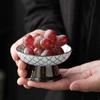 Винтажный поднос для хранения сухофруктов, керамическая тарелка для десертов и закусок, легко моющаяся фруктовая тарелка, посуда