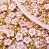 Vintage Ethnisch Chinesisch Goldfarbe 5 Stück Emaille Lotusblume Anhänger Für Schmuckherstellung Zubehör Schmetterling Sonnenblume Herz Anhänger