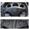 Pair Black ABS Car Steering Wheel Switch Trim For Benz C E W204 W212 09 10 11