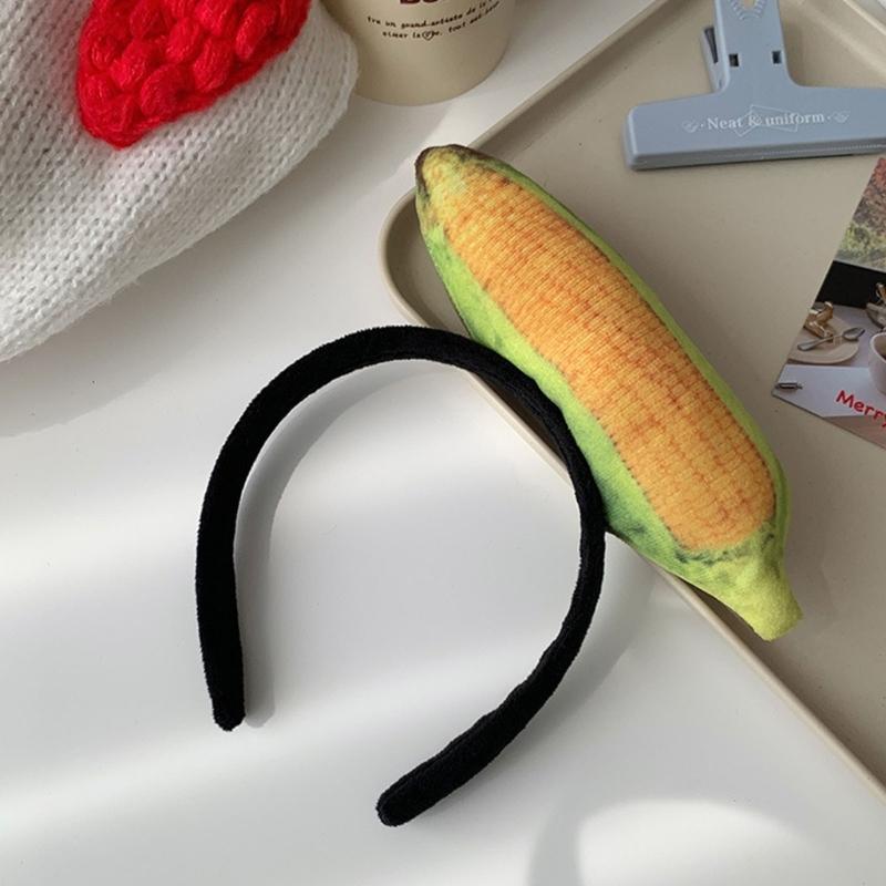 Unique Food Shaped Stretchy Headpiece With 3D Fried Chicken Vegetables Ice Cream Particulars For Costume Parties Daily Activities