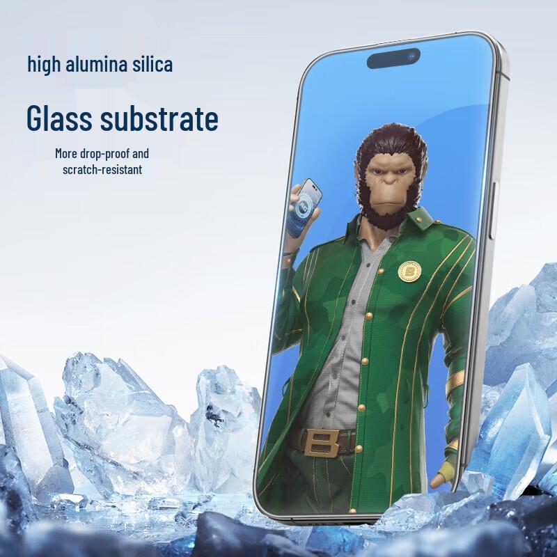 

Blue Gorilla Mr. iPhone 15 Pro Tempered Glass Screen Protector