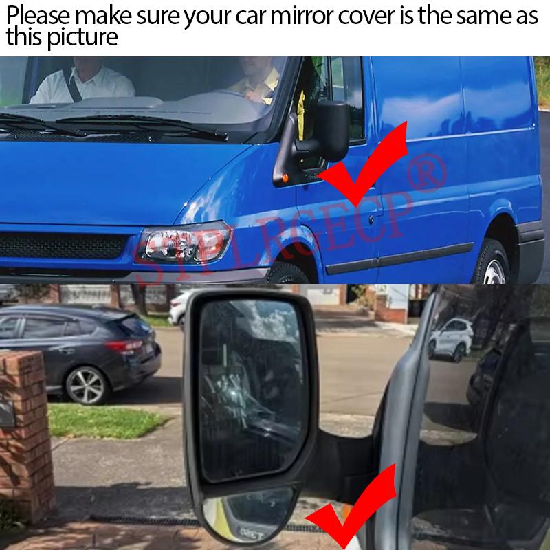 Auto Car Left Right Hand Side Door Wing Reaview Mirror Glass No-heated Replacement for Ford Transit MK6 MK7 2000-2014