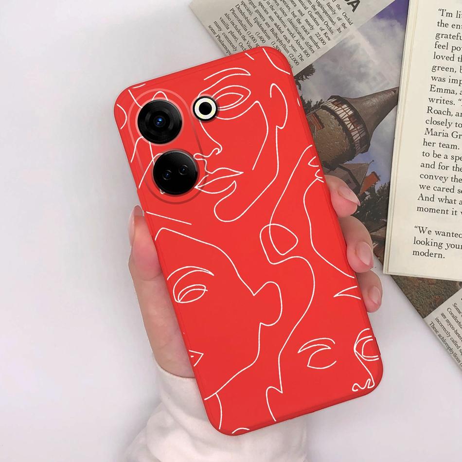 For Tecno Camon 20 Pro 4G 5G Phone Cases Cute Design Matte Silicone Shockproof Black Cover For Tecno Camon20 20Pro Bumper Capa