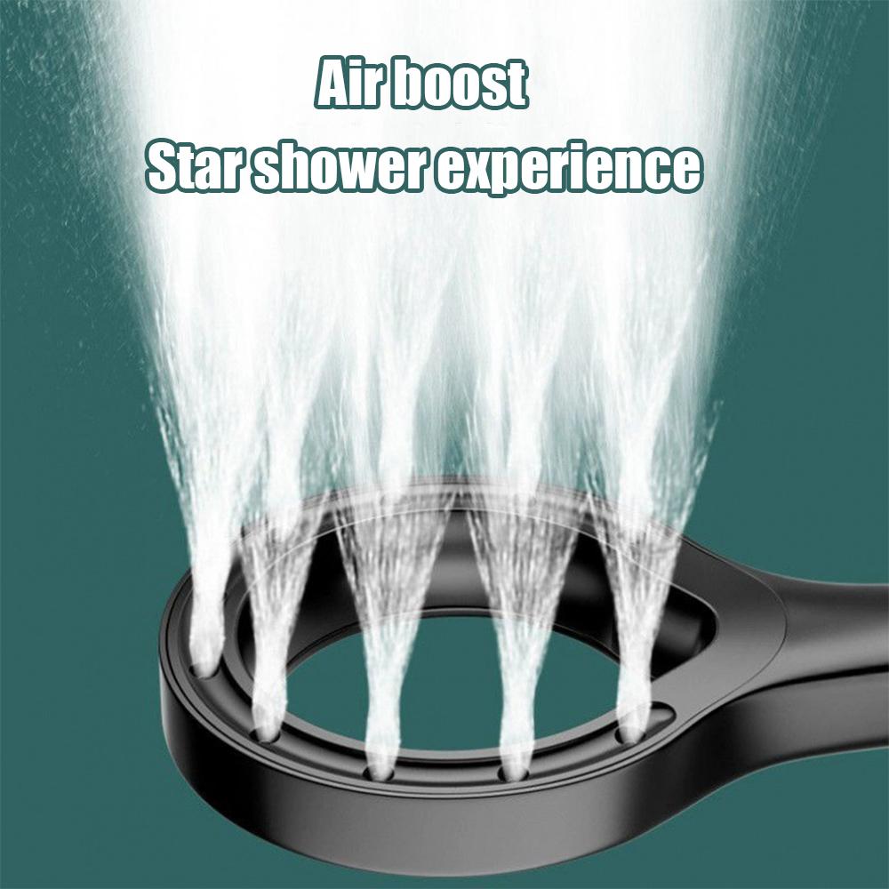1-3Pcs Ring-shaped ABS Large Panel Spray Water-saving Shower Head Anti-blocking Handheld Bath Showerhead Rainfall Shower Set