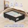 INFANZIA Under-Bed Storage with Casters, Foldable Rolling Storage Box, Easy Installation, Large Capacity Storage Container with Clear Zipper Cover and