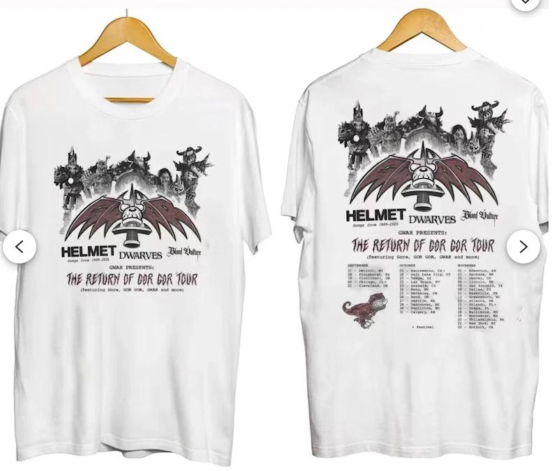 GWAR The Return of GOR GOR Tour Dates 2025 Double Sided Unisex T-Shirt 4XL