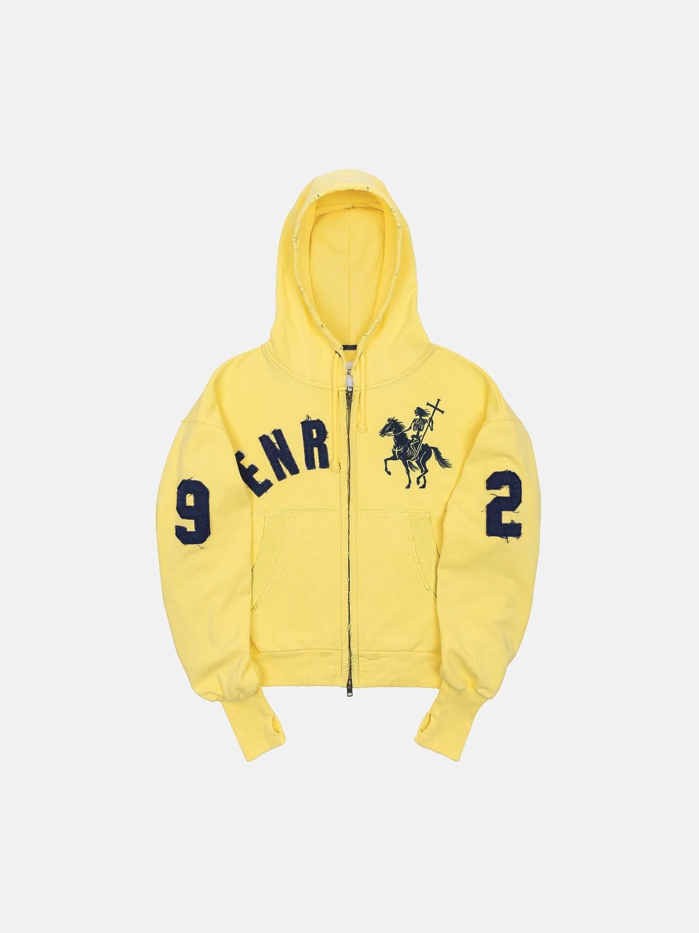 Amerikāņu personalizēta ar rāvējslēdzēju hoodie uzlīme