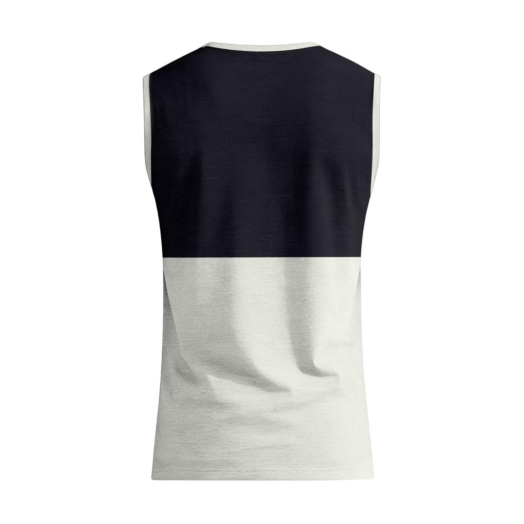 Men’s Sleeveless V-Neck Casual Tank Top with Chest Pocket Relaxed Fit Lightweight Summer Shirt