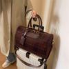 Large capacity short trip bag, luggage bag, woolen grid large bag, fitness training bag, boarding business trip