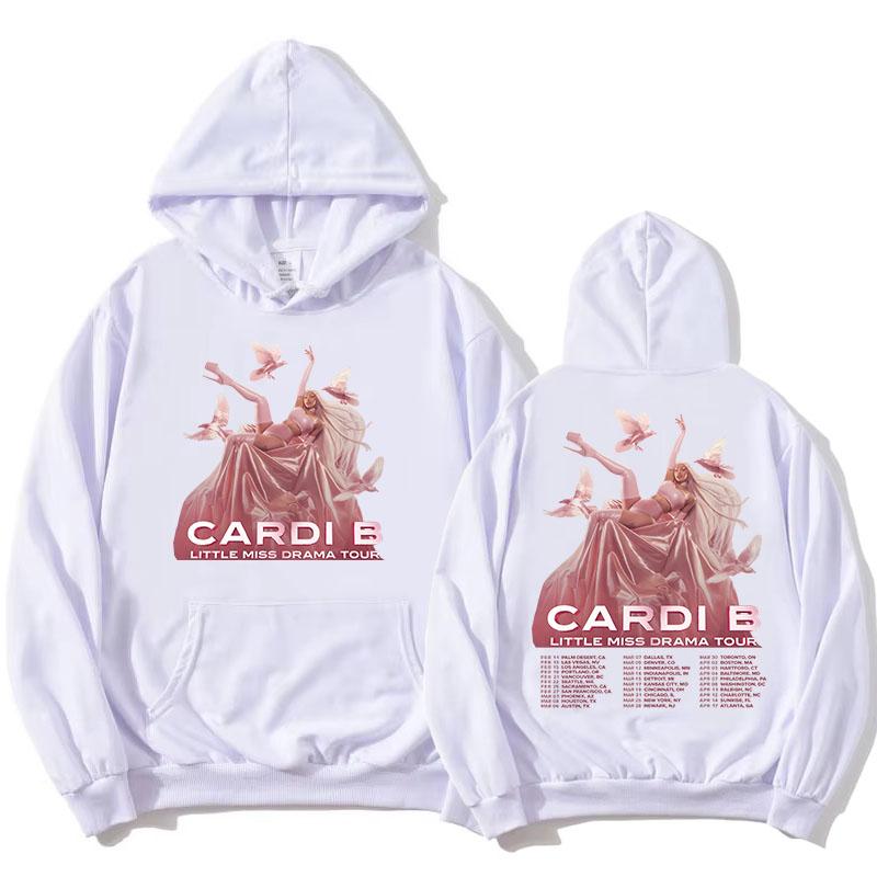 LittleMiss Drama Tour Hoodies Singer Cardi B Graphic Printing Sweatshirts Winter Fleece Casual Hooded Pullover Unisex Streetwear