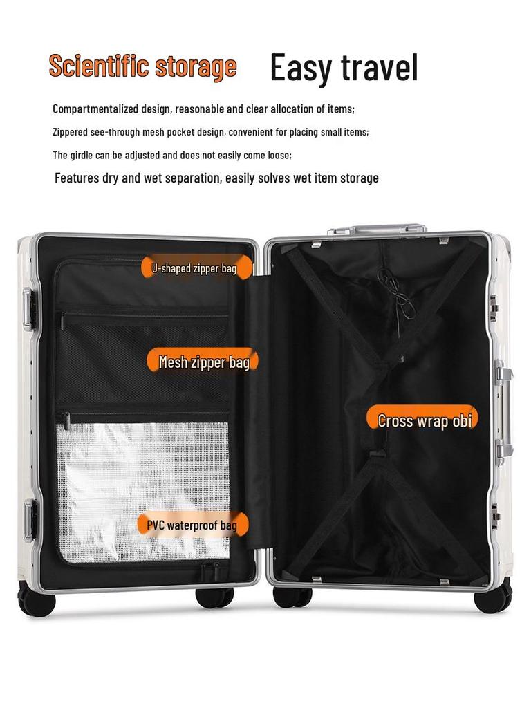 20-calowy Wielofunkcyjny Bagaż Podręczny Wysokiej Jakości z Kółkami Hamulcowymi i Ładowarką