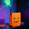 Portable Candy Containers Halloween Felt Bag for Kids, Pumpkin Bat Trick or Small Gift Sacks Kids Treat Tote Bags, Reusable Thickened Party
