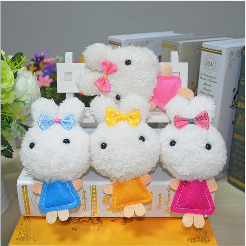 2PCS Rabbit Small Plush Toys Pendant Plush Dolls Bag Pendant Wedding Throwing Gifts Wholesale Birthday Gift 13CM
