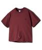 GHOST REPUBLIC Crop Stripe Color Block Roll-Up Short Sleeve T-Shirt Gt-392_Burgundy