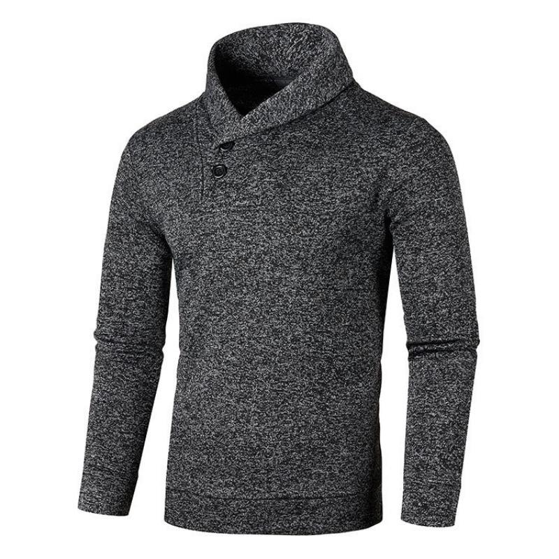 Men's Semi Cardigan Autumn Korean Loose Casual Pullover Jacket Long Sleeved Thin Velvet Sweater