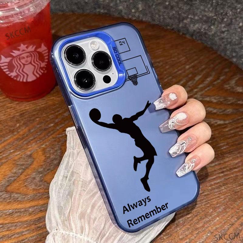 Basketball Player Plating Case For iPhone 11 13 12 14 15 16 Pro Max 13 15 Pro XS XR XS 7 8 14 16 PLUS SE 2022 Shockproof Cover