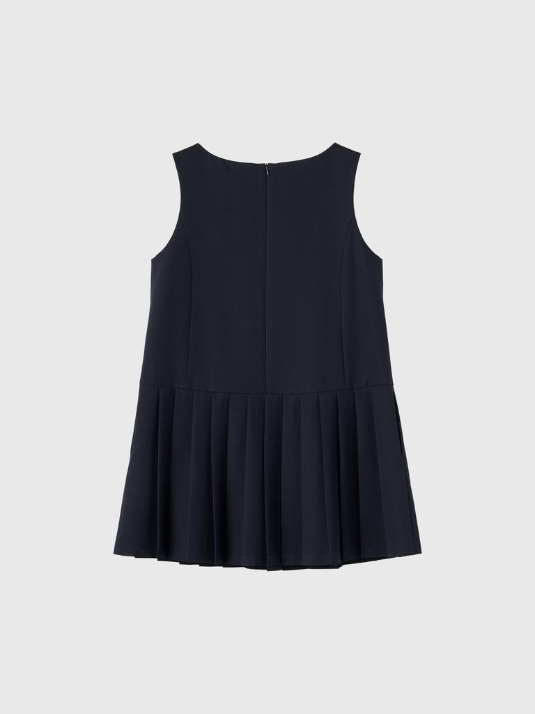General Idea Pleated Skirt Mini Dress [Navy] / Gf1Lop503