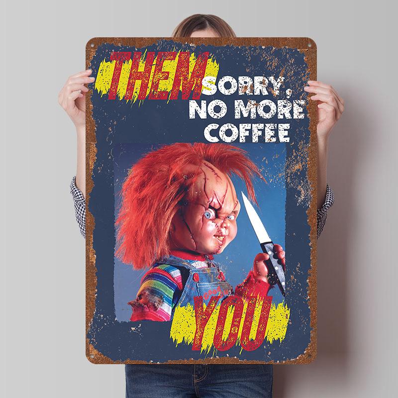 Child's Play Print Tinplate Posters Custom Wall Art Vintage Metal Tin Signs Retro Tin Plaque for Bathroom Decor Home Decorations