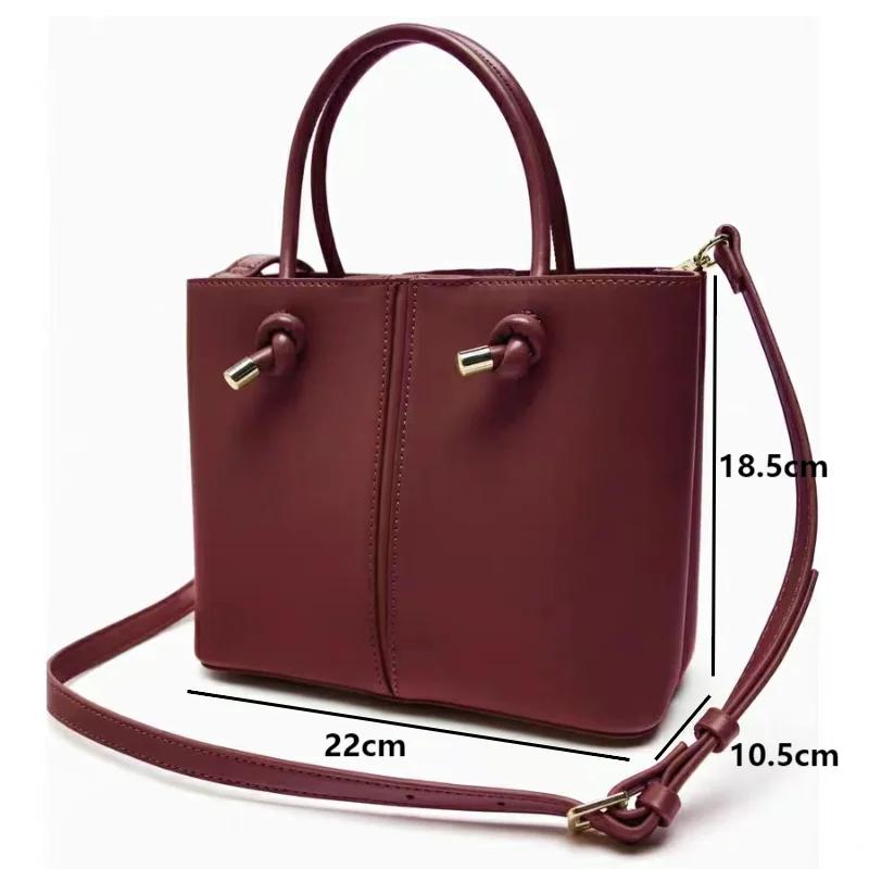 New Square Bags Fashion Women'S Small Niche Design Bucket Bag Shoulder Bags Retro Commuter Leisure Female Crossbody Bags Handbag