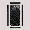 Black Leopard Print Glass Phone Case for iPhone 17Promax Anti-fall 16 15 14 13 12 11 Pro/ Max /Plus Shockproof Back Cover