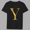 Fashion T-shirt Black Men's 26 English Letters Gold Printing Pattern Series Casual Round Neck Commuter Comfortable Top T-Shirts Men’s