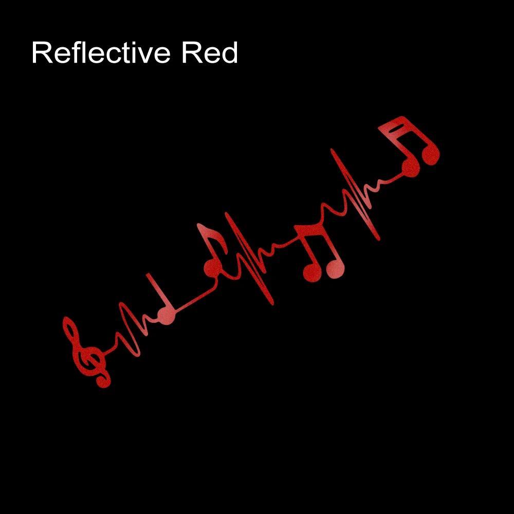 Autoaufkleber Musik ist der Herzschlag des Lebens Grafik Fenster Reflektierendes Vinyl-Aufkleber LKW Laptop Notebook Dekor Zubehör