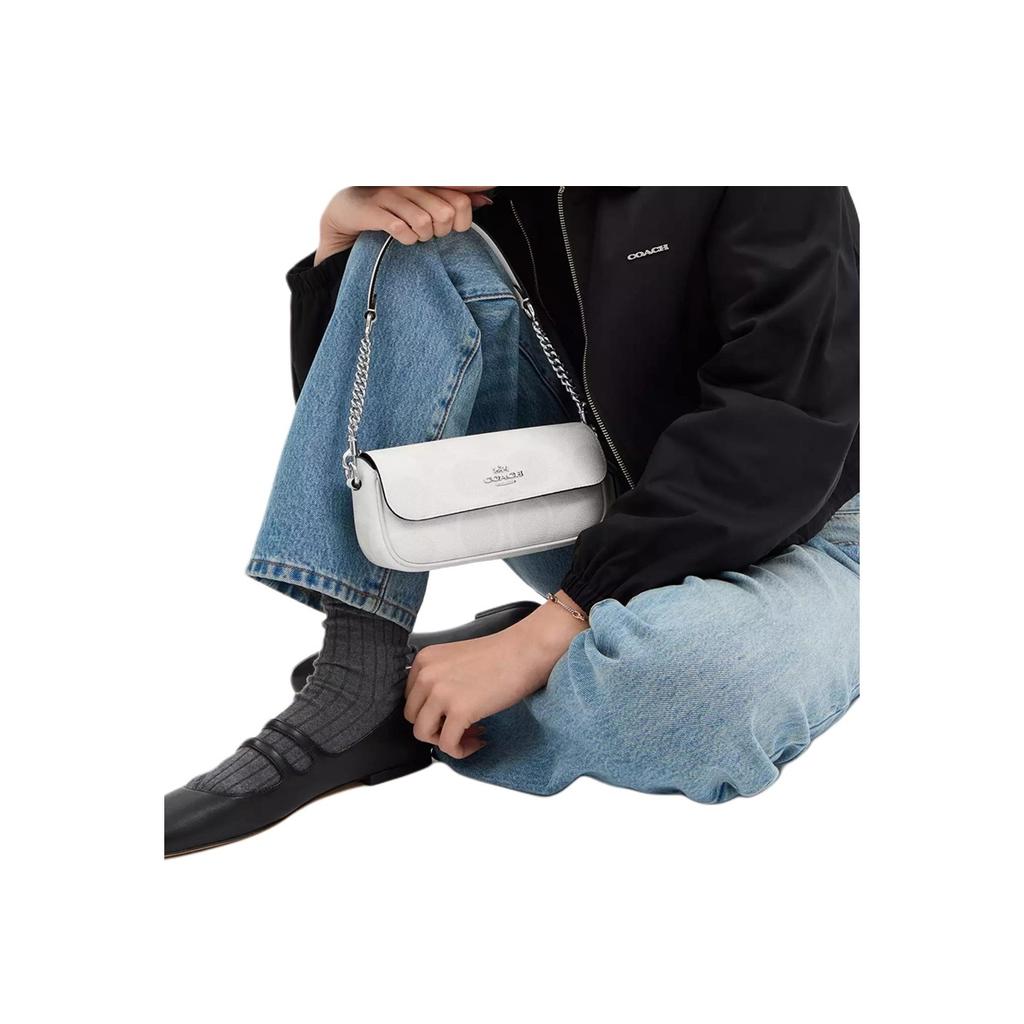 Coach Sac bandoulière/épaule Hailey 20 à rabat avec logo en toile enduite Petit sac pour femme Blanc CAN70-SVXU5