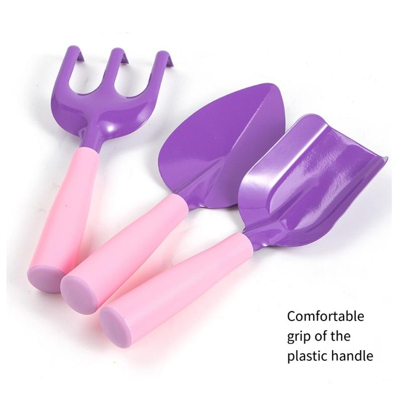 Kids Gardening Tool Set With Square Shovel Pointed Shovel And Rakes For Outdoor Sand Play And Beach Activity