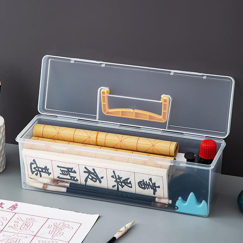 Art Supply Storage Box – Durable Organizer with Handle for Paintbrushes, Calligraphy Brushes, and Other Art Tools, Portable Art