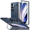 KEYSION with Touch Pen Case for Samsung Galaxy Z Fold 6 5 5G Hard PC Kickstand Phone Cover With Tempered Glass Screen Protector