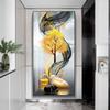 Modern Golden Rich Tree Canvas Painting Wall Art New Chinese Gold Deer Zen Stone Posters for Porch Wall Decoration Room Decor
