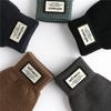 Autumn And Winter Men Padded Thicken Jacquard Touchscreen Gloves Warm Wool Gloves for Cold Weather