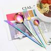 Stainless Steel Western Tableware 24 Pieces Suit Gift Package with Window-Type Holes Knife, Fork and Spoon Tableware Suit