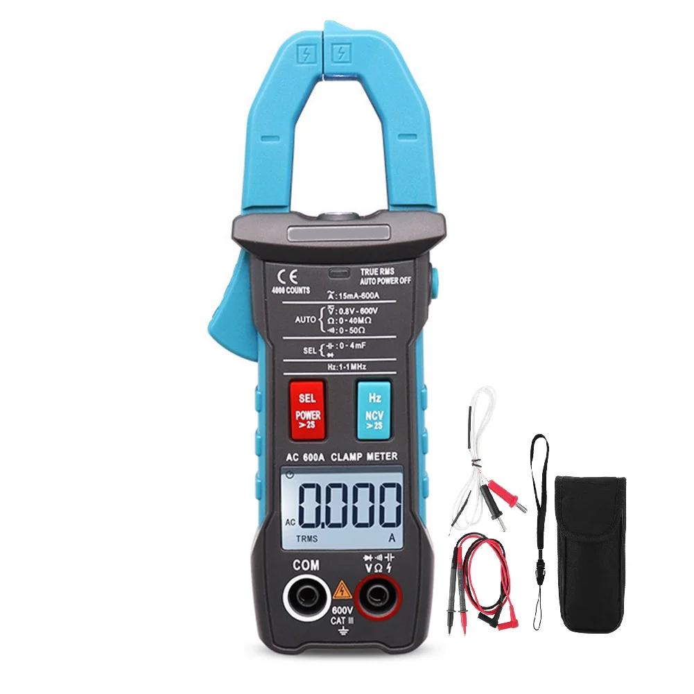 For Automotive Systems 600A Current Clamp Multimeter Red Non-contact Voltage Detection Tool Clamp Meter Auto-ranging