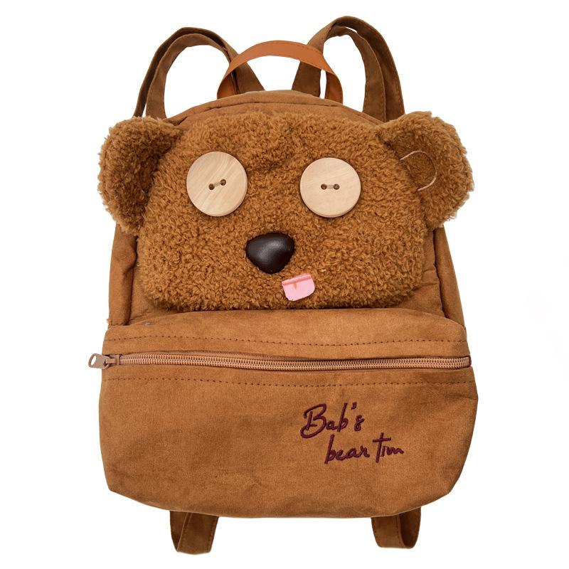 

Me Despicable Tim Bear Cartoon Plush Backpack Large Capacity Schoolbag Student