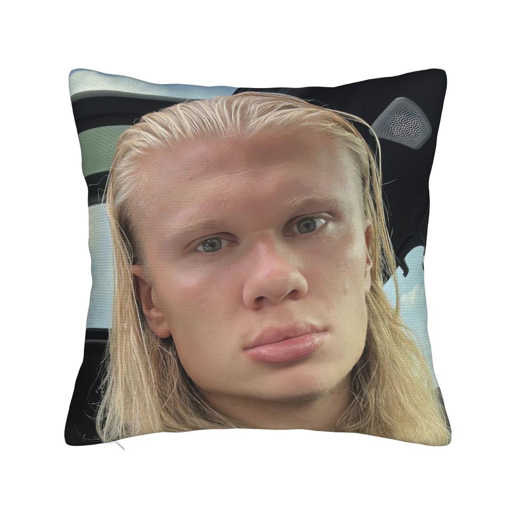 Footall The Haaland Pillow Case Comfy Pillow Cover Funny Pillowcases For Chair Sofa Home Decor