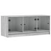 VidaXL Meuble TV avec portes en verre sonoma gris 102x37x42 cm 836411