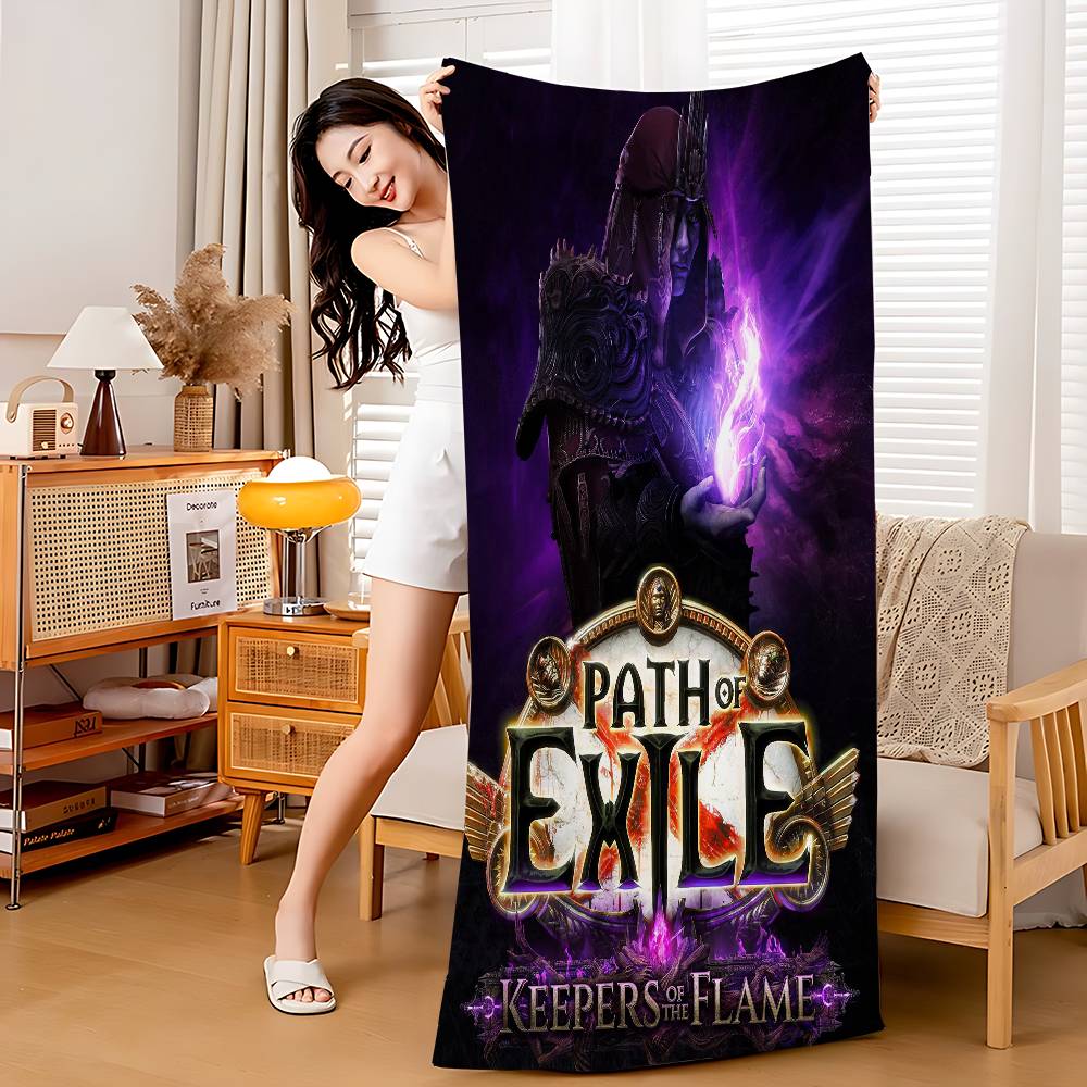 Game Path Of Exile Beach Towel Colorful Bath Towels For Girl Microfiber Quick Dry Sand Free Beach Yoga Spa Gym Pool