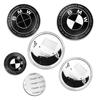 1 Stück Alles Schwarz 45mm 74mm 82mm Heckklappen-Embleme Frontklappen-Kofferraum-Emblem Lenkrad für BMW M E46 E53 E90 E84 E93 F20 X3 X5 X6