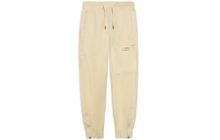 Li Ning Wade LUNAR ROCK Knitted Sweatpants Men s Cloud Apricot AYKS401-4 XXXL