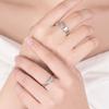 Heart-Shaped Silver Couple Rings: Fashionable Personality Jewelry for Men and Women