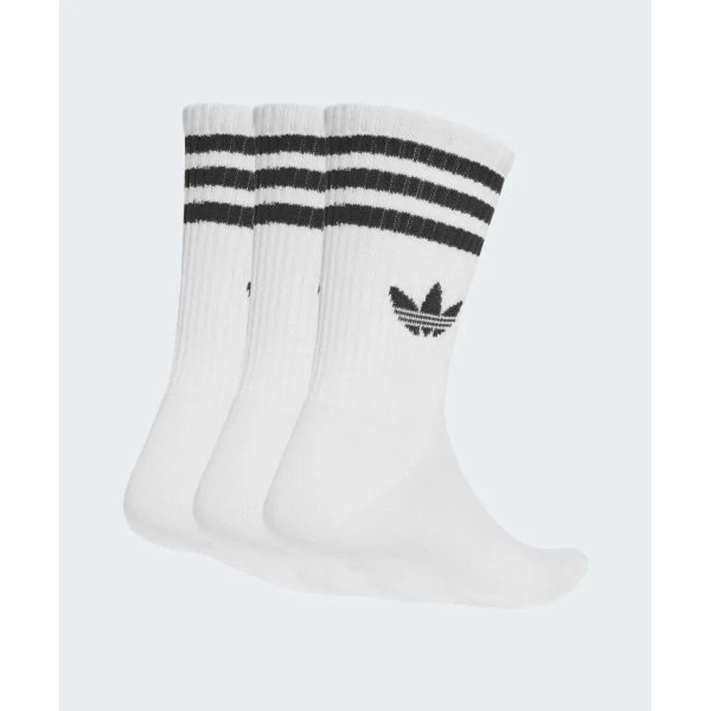 adidas 3-Stripe Crew Socks 3 Pairs - White JV7401 5882656