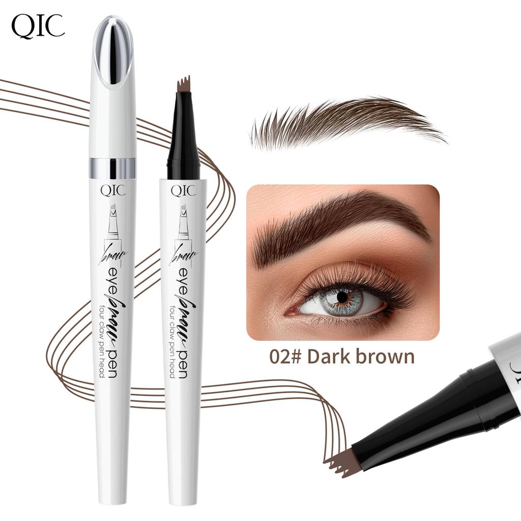 Color Four-Pronged Liquid Eyebrow Pencil, Waterproof And Sweat-Proof, Makeup-Holding And Non-Smudging Eyebrows Full Hosting