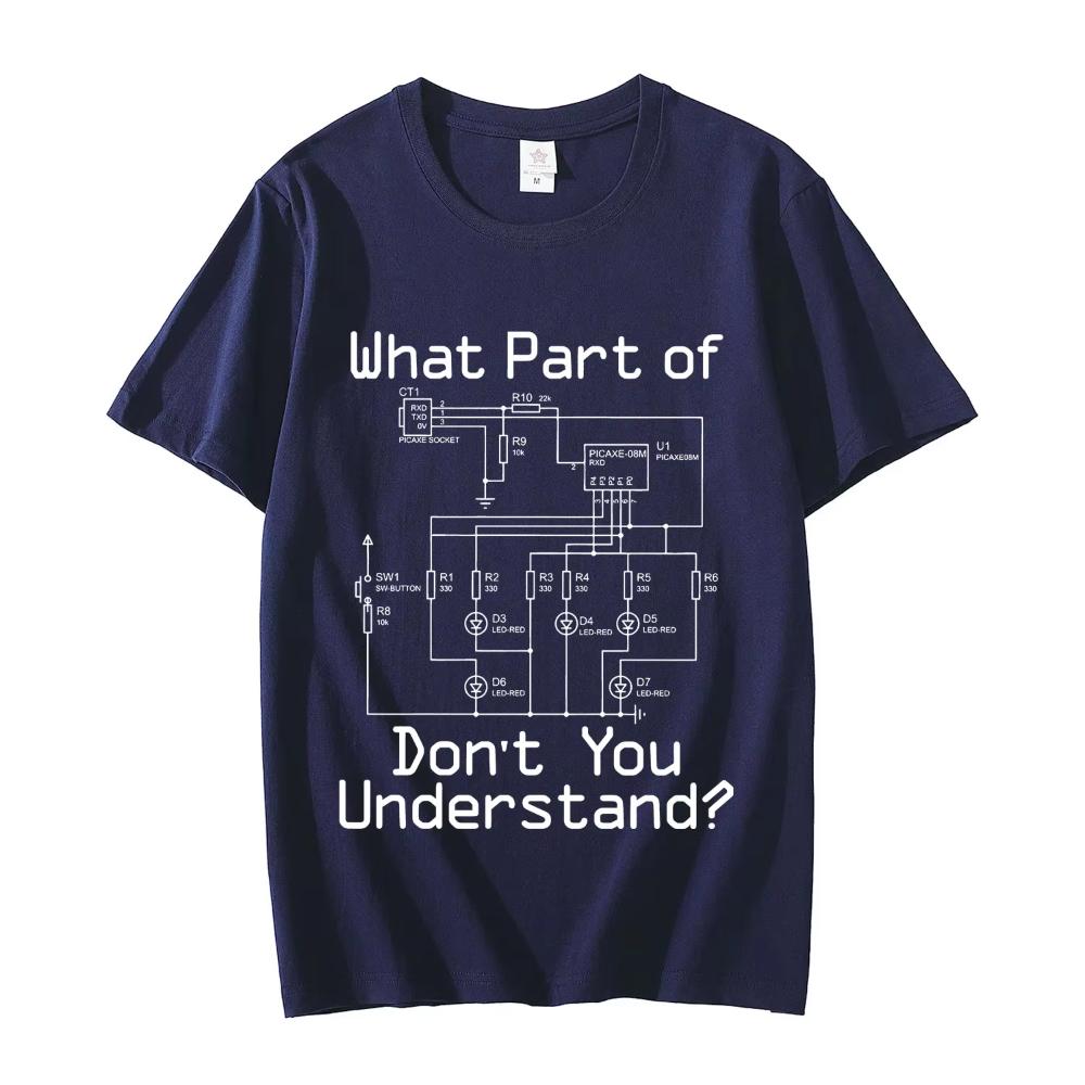 Herren Lustige Elektriker T-Shirts Schaltplan Ehemann Papa Geschenk T-Shirt Mode Lässig Kurzarm Damen T-Shirts