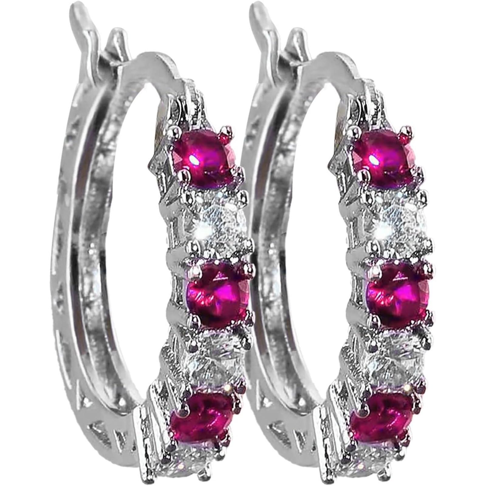 

Модные и элегантные женские аксессуары, серьги с имитацией драгоценных камней One Size розовый