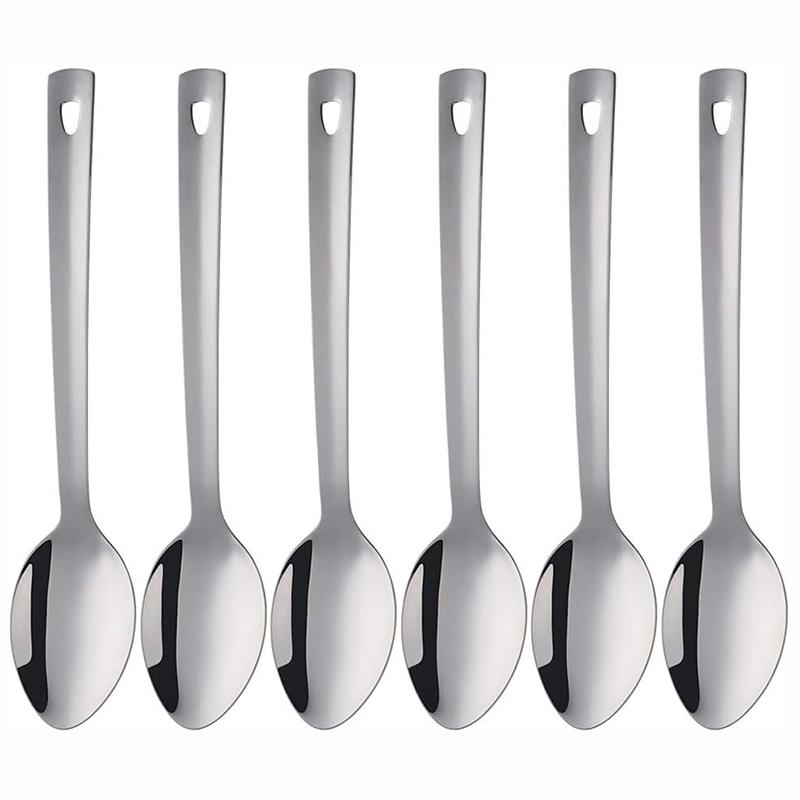 

6Pcs Stainless Steel Serving Spoons, 13-Inch Tabletop Flatware Serving Utensils, Large Tablespoons for Buffet Banquet Restaurant