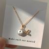 Baroque Little Whale Necklace, Special-Shaped Pearl, Marine Life Pendant, Collarbone Chain, Small Fish Stud Earrings Set, Color Retention.