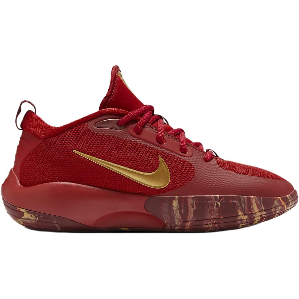 Nike ISOFLY Slip Resistant Shock Absorbers Low Top Children's Basketball Shoes Red Sneakers FZ7298-600